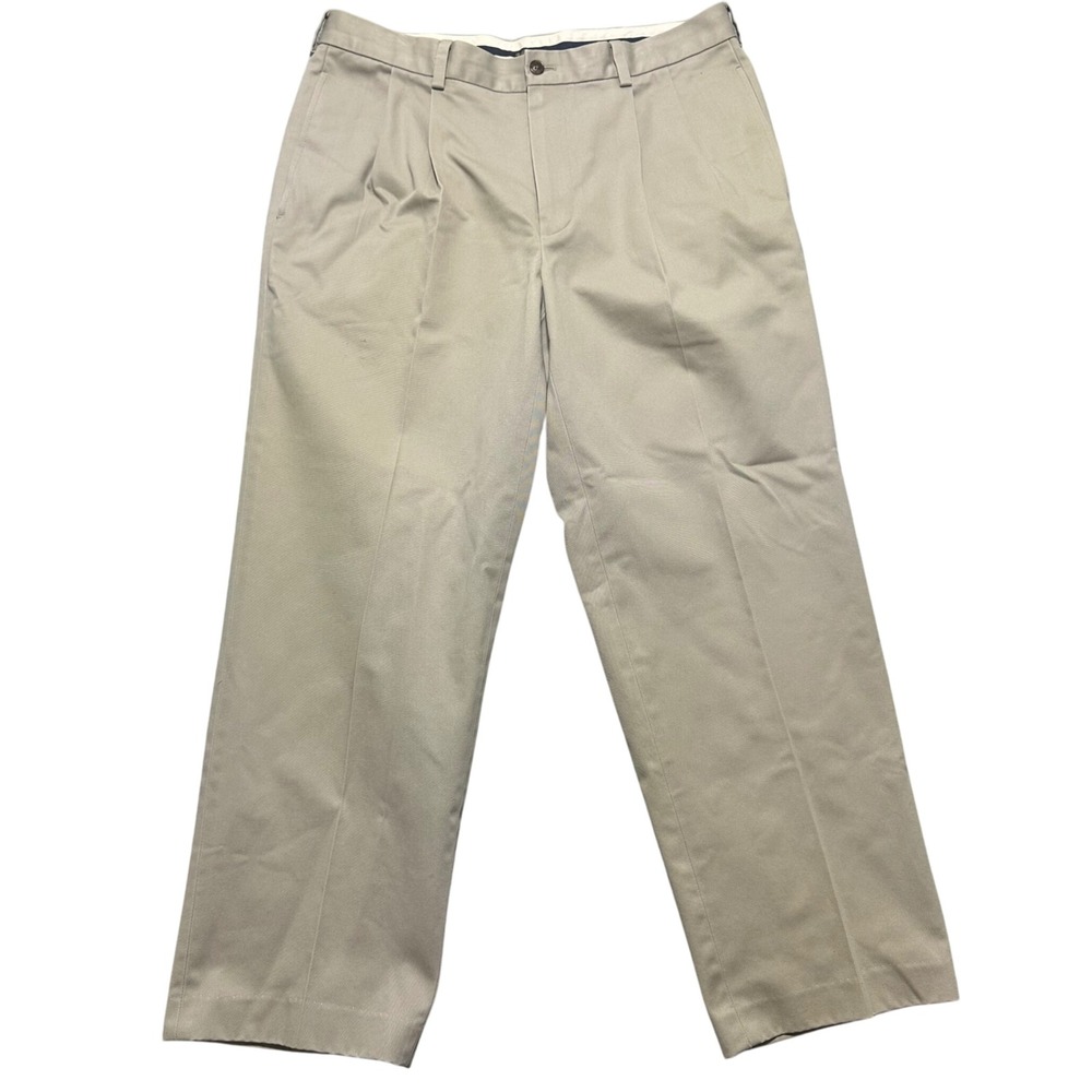 Brooks Brothers Advantage Chino‎ Thompson Mens Pleated Khaki Pants W35 L29